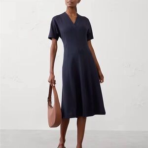 This season BR Navy Blue  Midi Dress